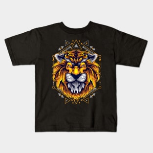 lion face head portrait Kids T-Shirt